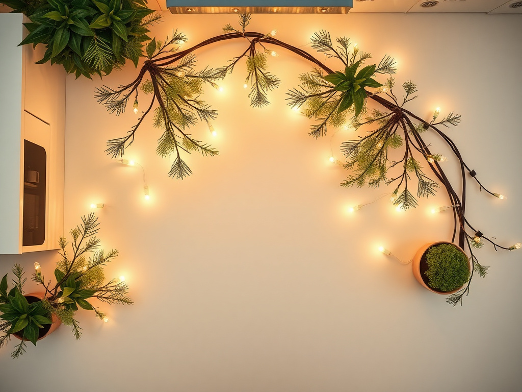exterior tree lights - detailed view