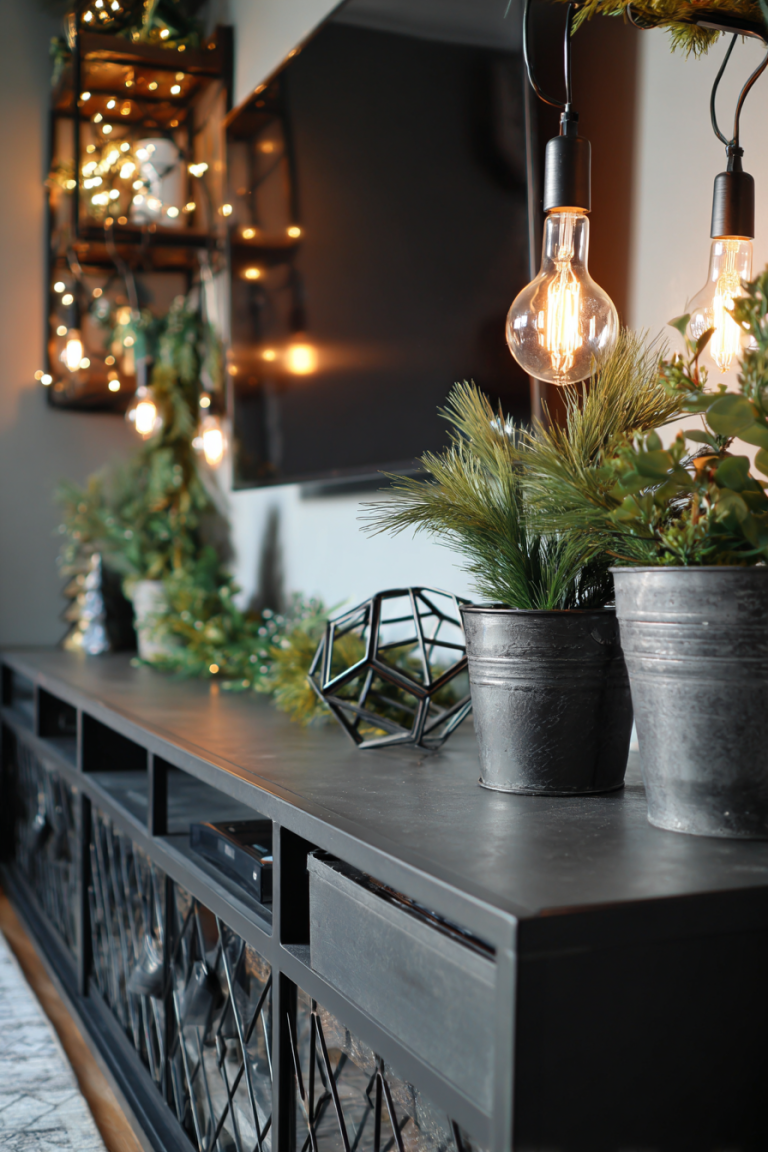 17 TV Stand Christmas Decor Ideas to Transform Your Home
