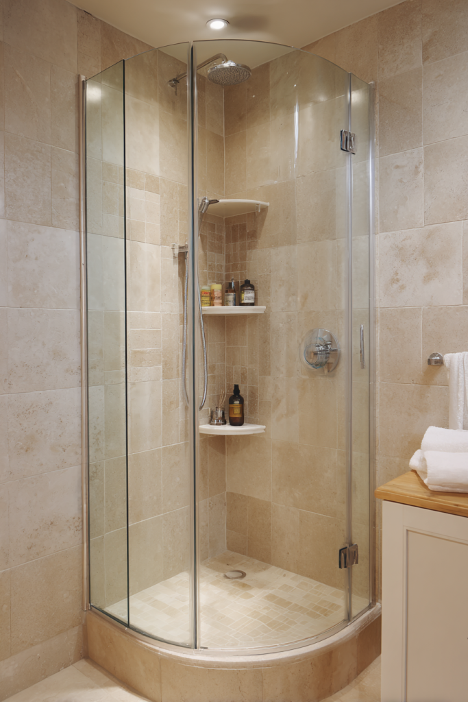 half wall shower ideas