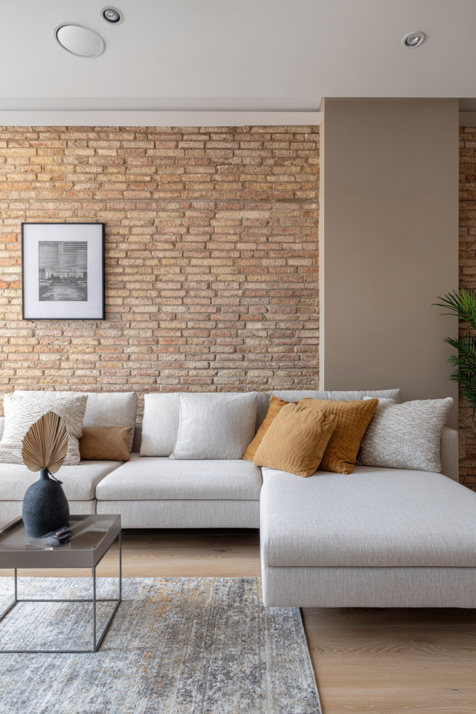 brick accent wall