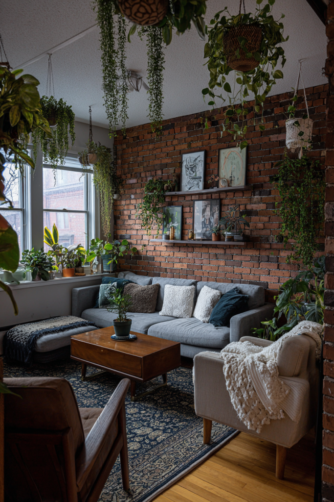 brick accent wall