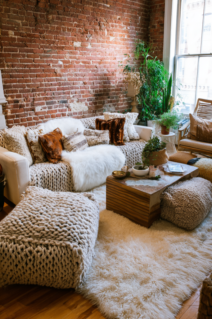 brick accent wall
