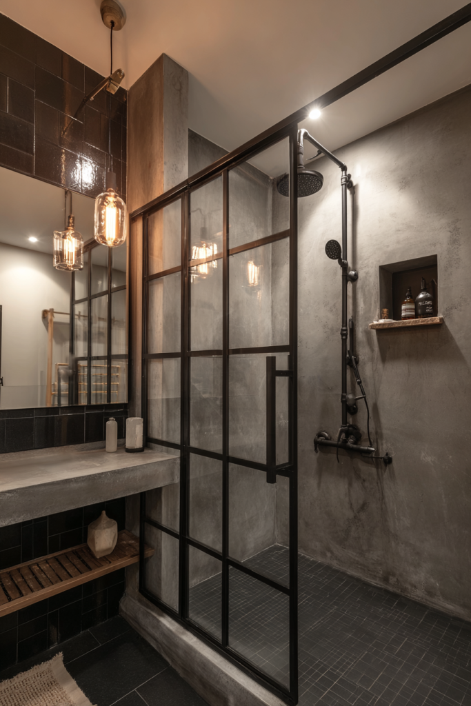 half wall shower ideas