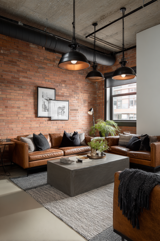 brick accent wall