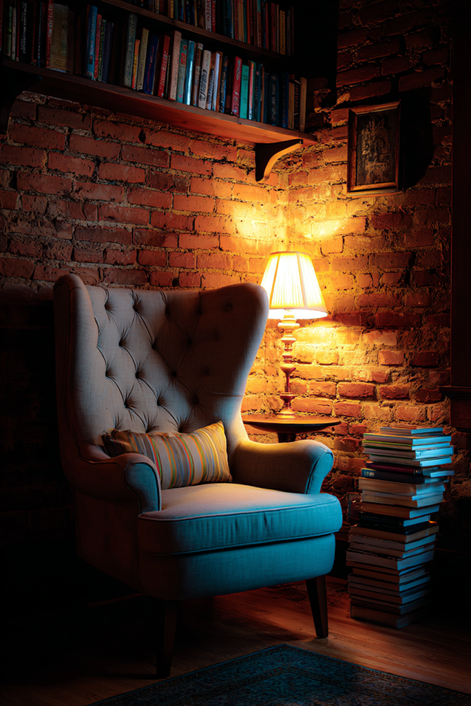brick accent wall