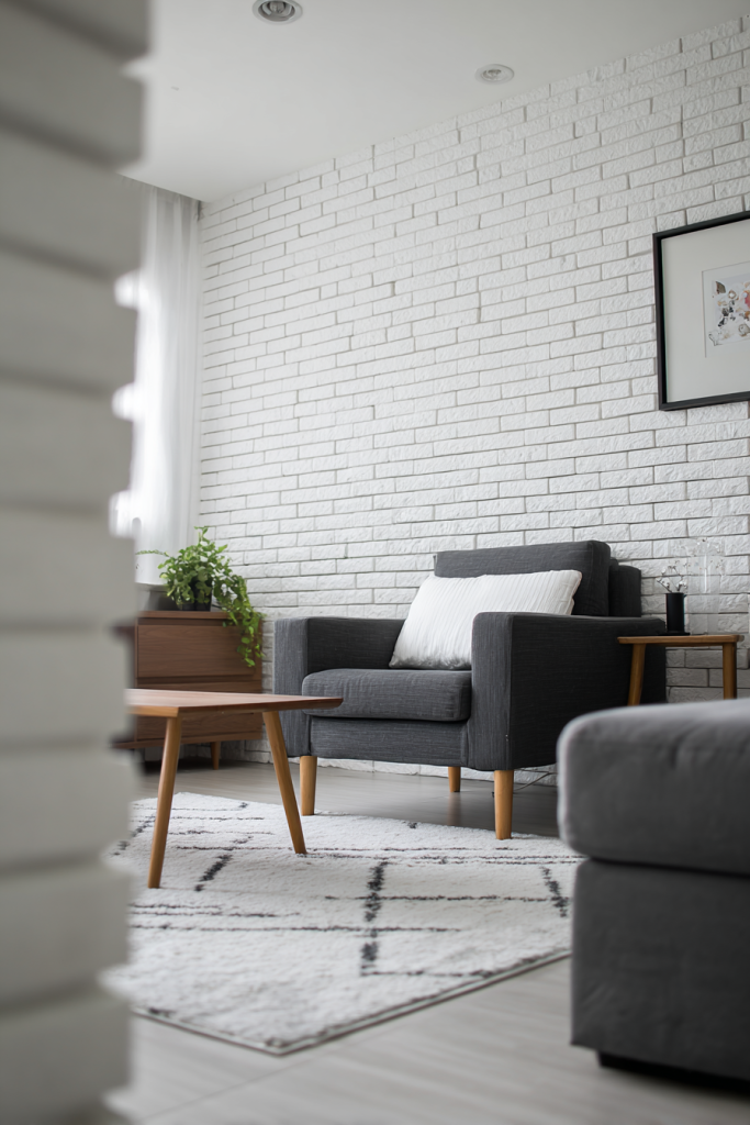 brick accent wall