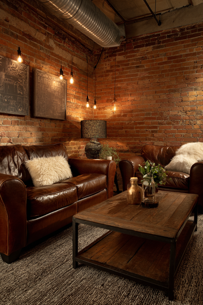 brick accent wall
