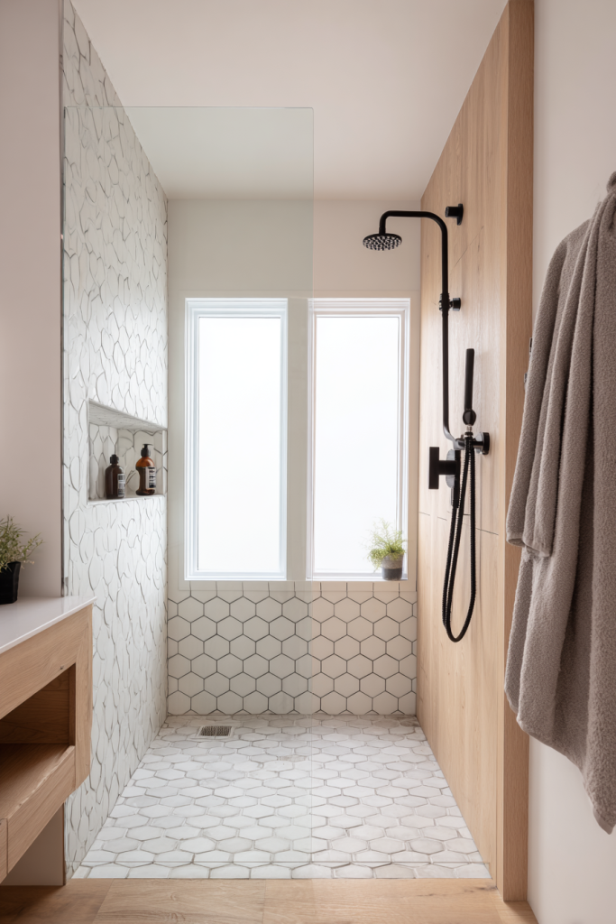 half wall shower ideas
