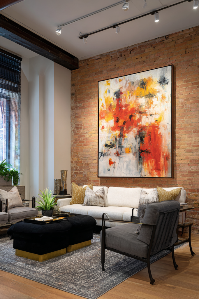 brick accent wall