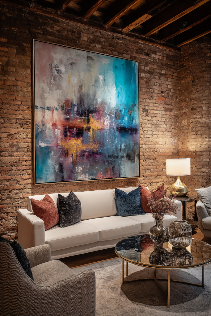 brick accent wall