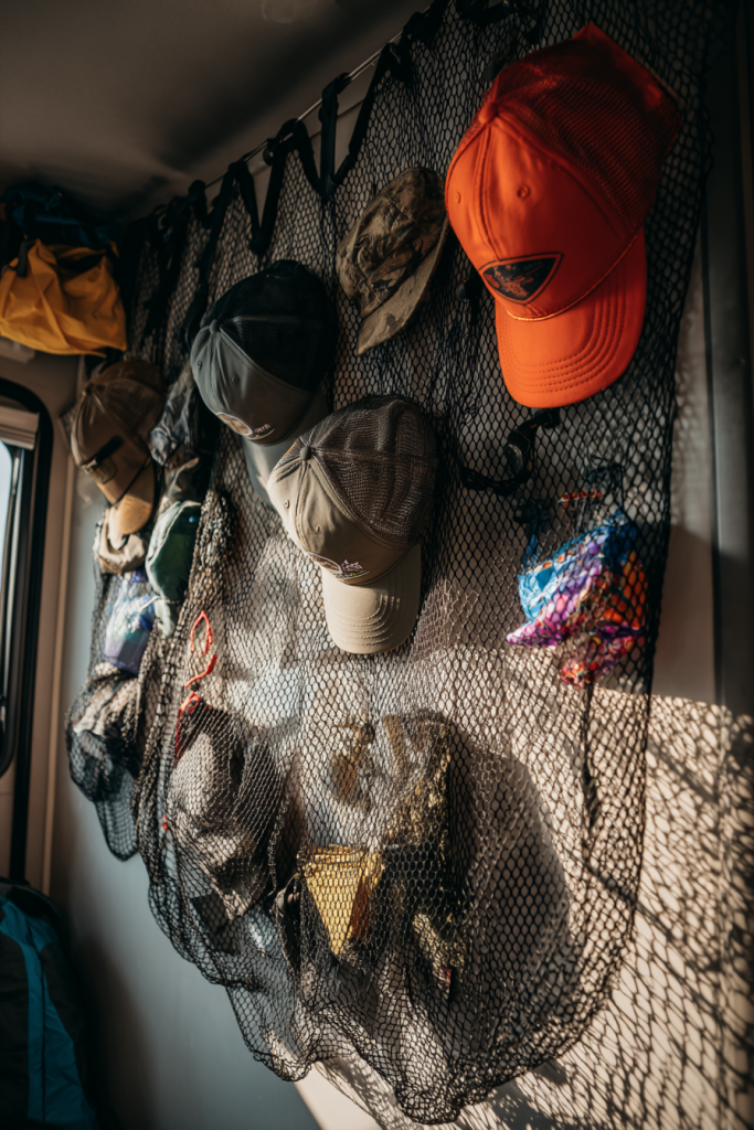 vertical storage camper