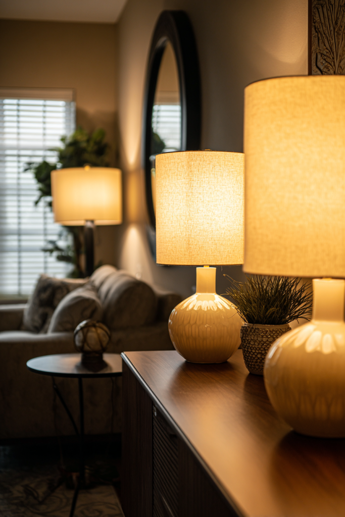 cozy lighting living room