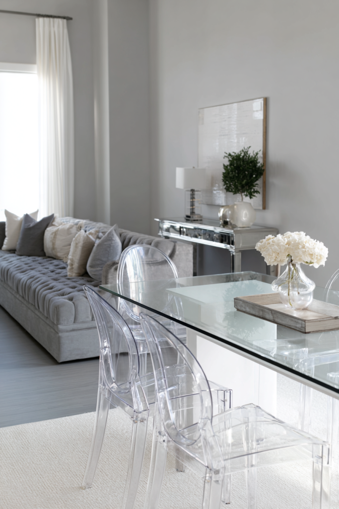 narrow living dining room combo