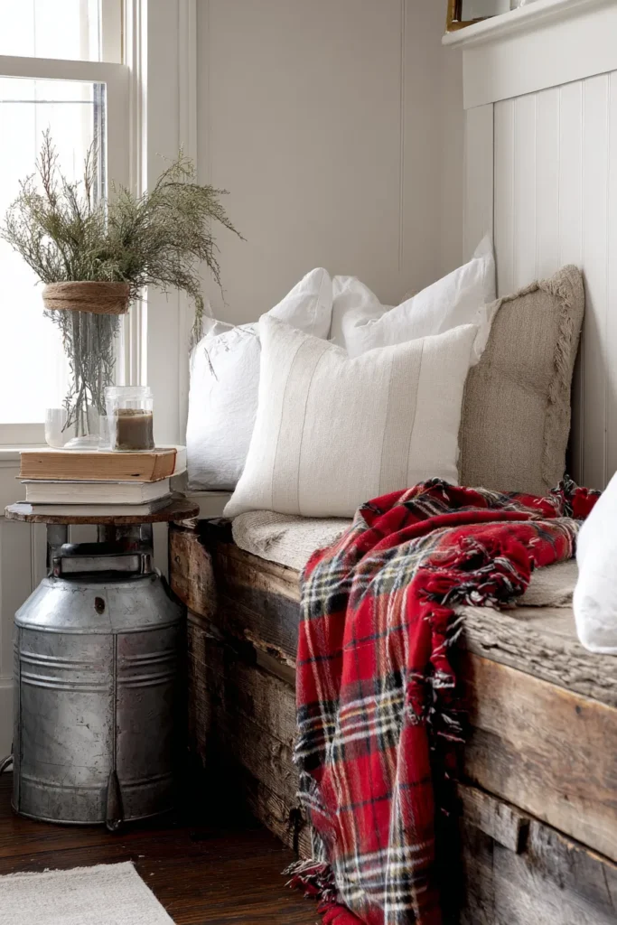 14. Rustic Warmth Meets Functional Comfort