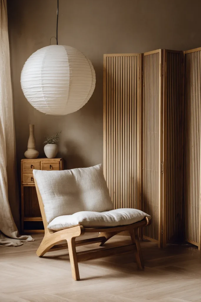 26. A Serene Sanctuary with Earthy Minimalism